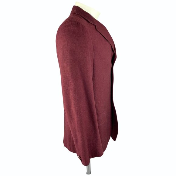 Vintage 80s Harvard Mens Wool Band Blazer Embroidered Logo Flawed w/ Moth Holes - Picture 16 of 16